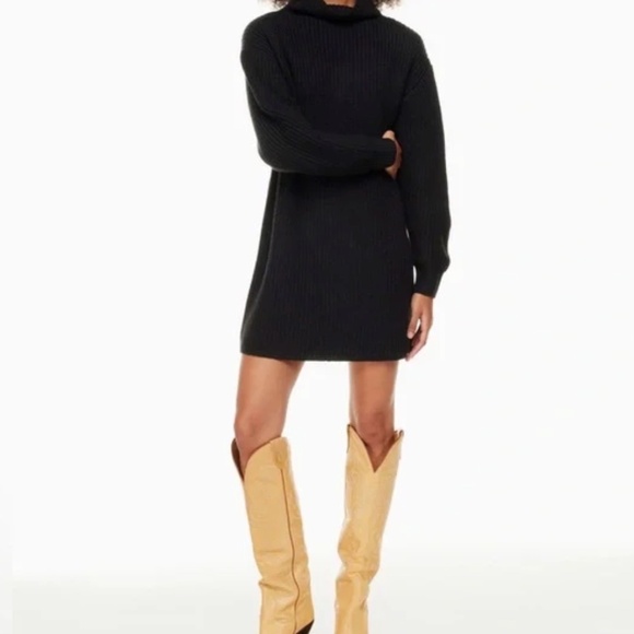 Aritzia Wilfred Montpellier Mock Neck  Sweater Dress – Black – Size Small – NWOT - Picture 4 of 10